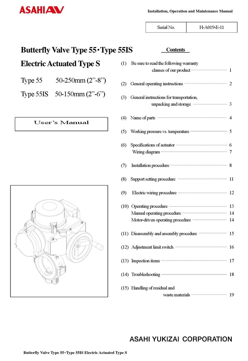 ASAHI 55 Installation, operation and maintenance manual