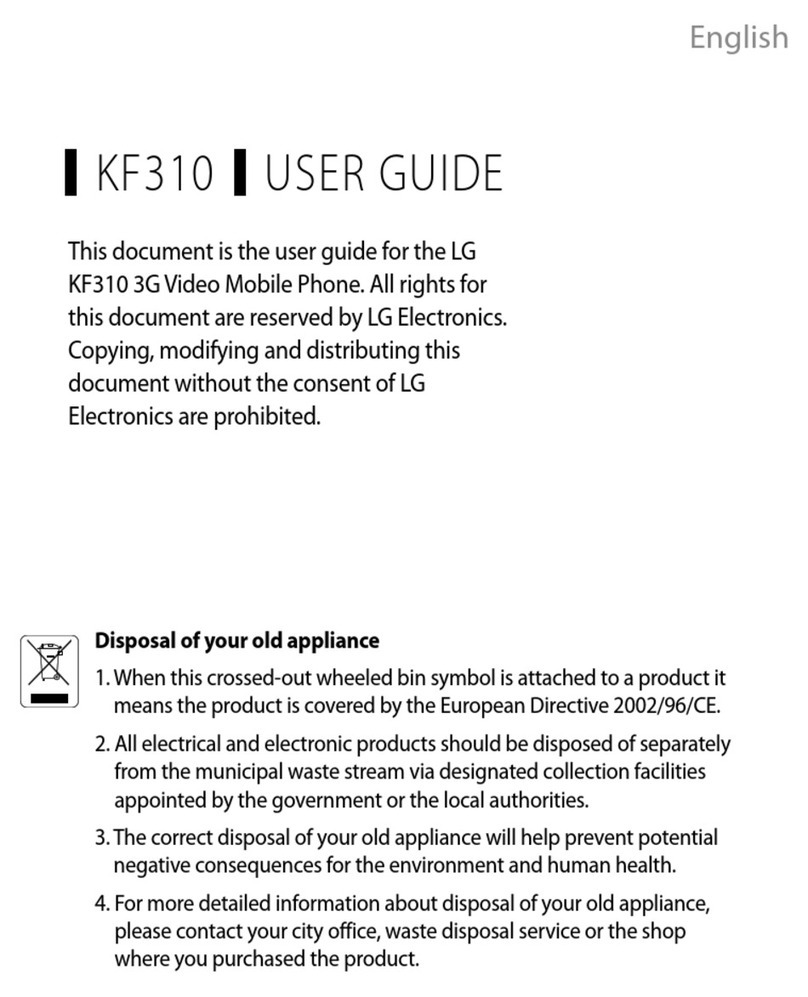 LG KF310 User manual