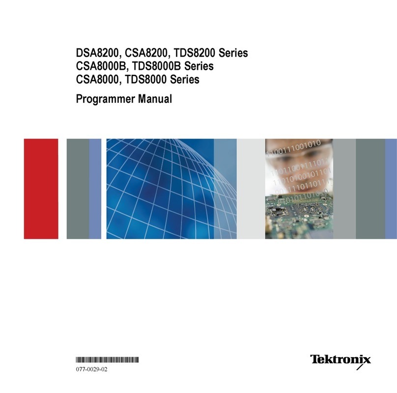 Tektronix DSA8200 Series Operating and maintenance manual