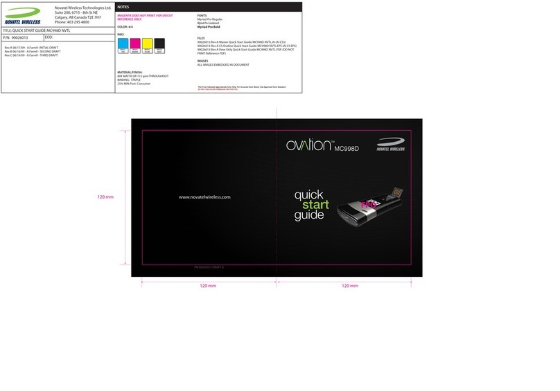Ovation MC998D quick start guide