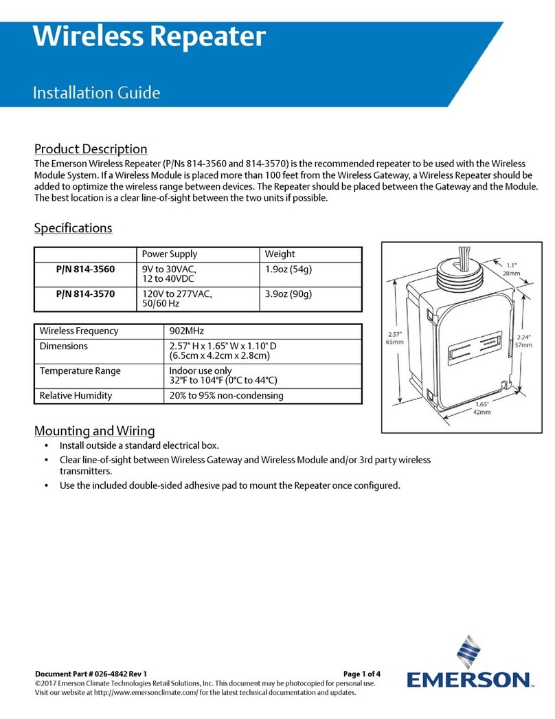 Emerson 814-3560 User manual