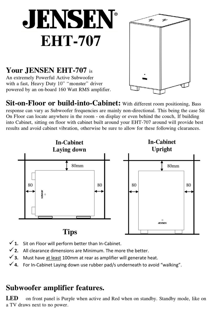 Jensen EHT-707 User manual