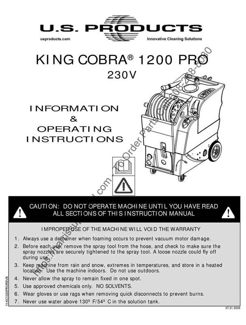 U.S. Products KING COBRA 1200 PRO Operating instructions