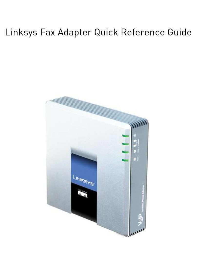 Linksys Fax Adapter User manual Linksys Fax Adapter User manual
