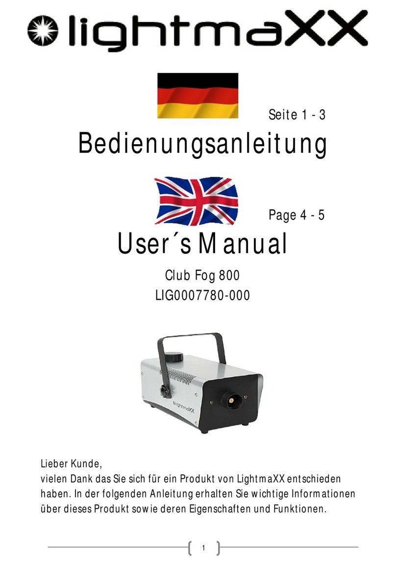 Lightmaxx Club Fog 800 User manual Lightmaxx Club Fog 800 User manual
