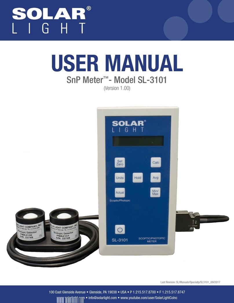 Solar Light SnP Meter SL-3101 user manual