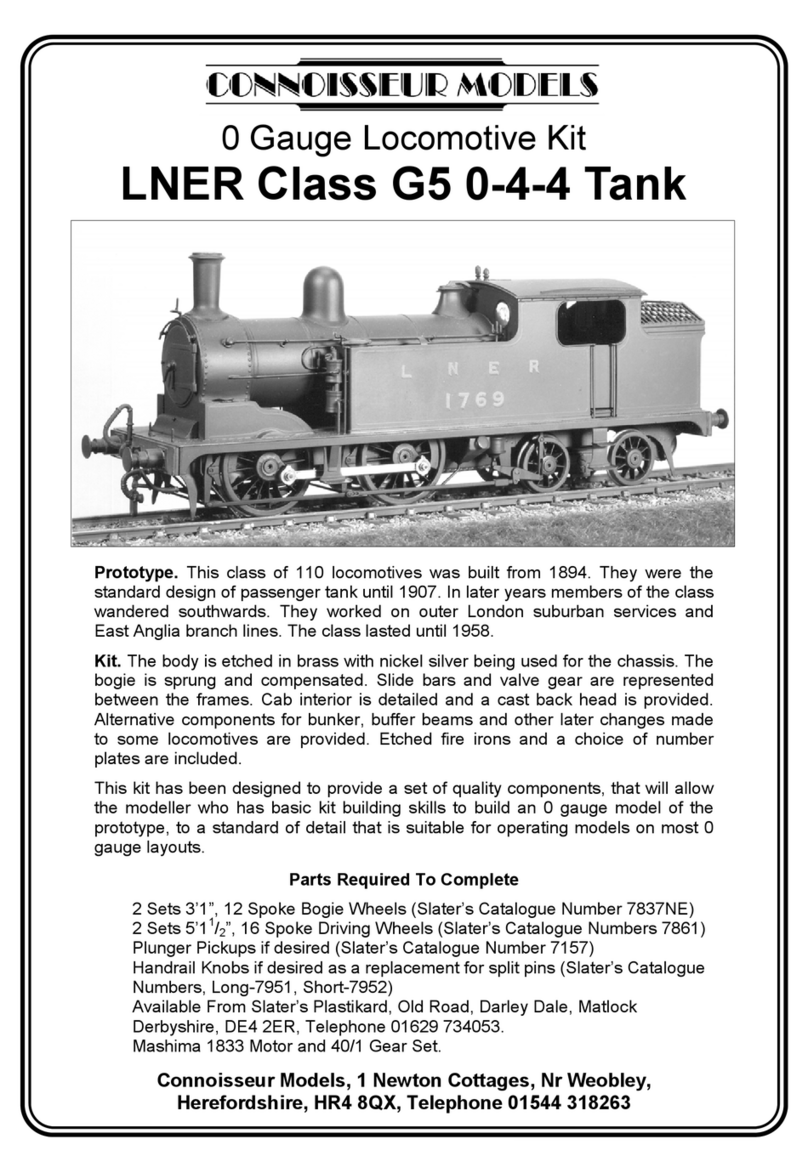 Connoisseur Models LNER Class G5 0-4-4 Tank User manual
