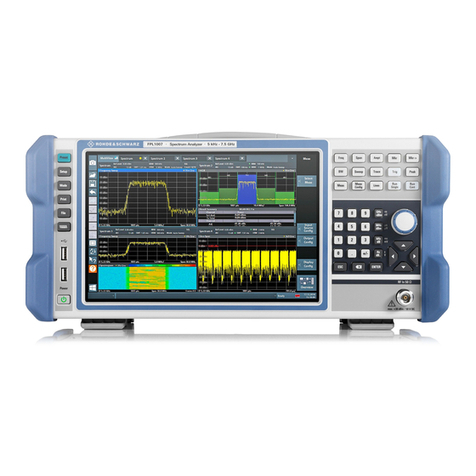 Rohde & Schwarz FPL1000 Series user manual Rohde & Schwarz FPL1000 Series user manual