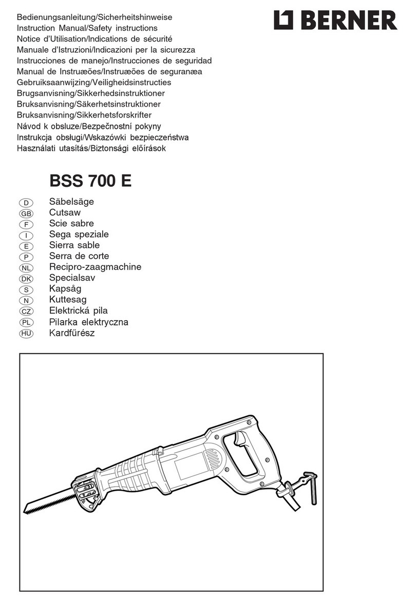 Berner BSS 700 E Operator's manual