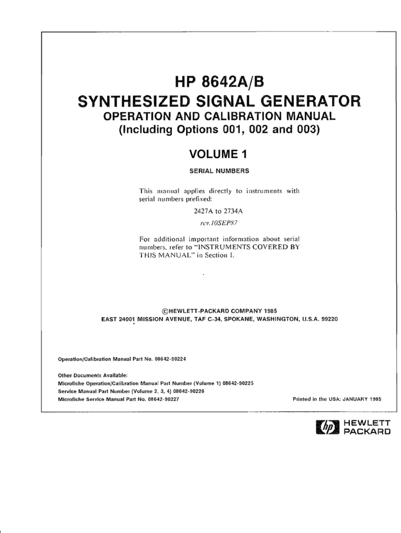HP 8642A Operation and calibration manual
