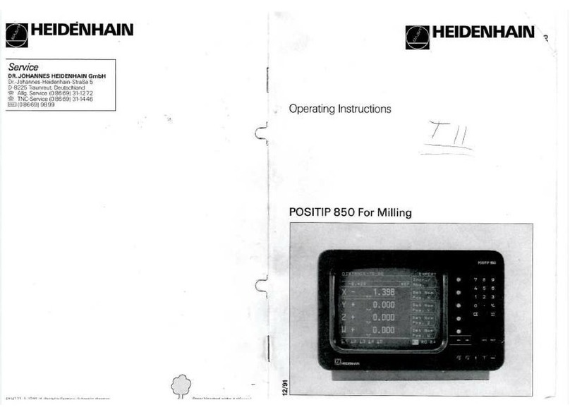 HEIDENHAIN POSITIP 850 User manual