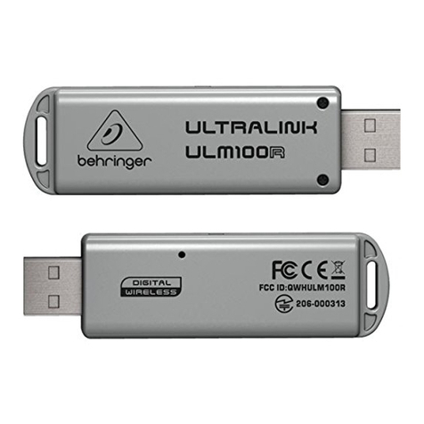 Behringer ULTRALINK ULM100USB User manual