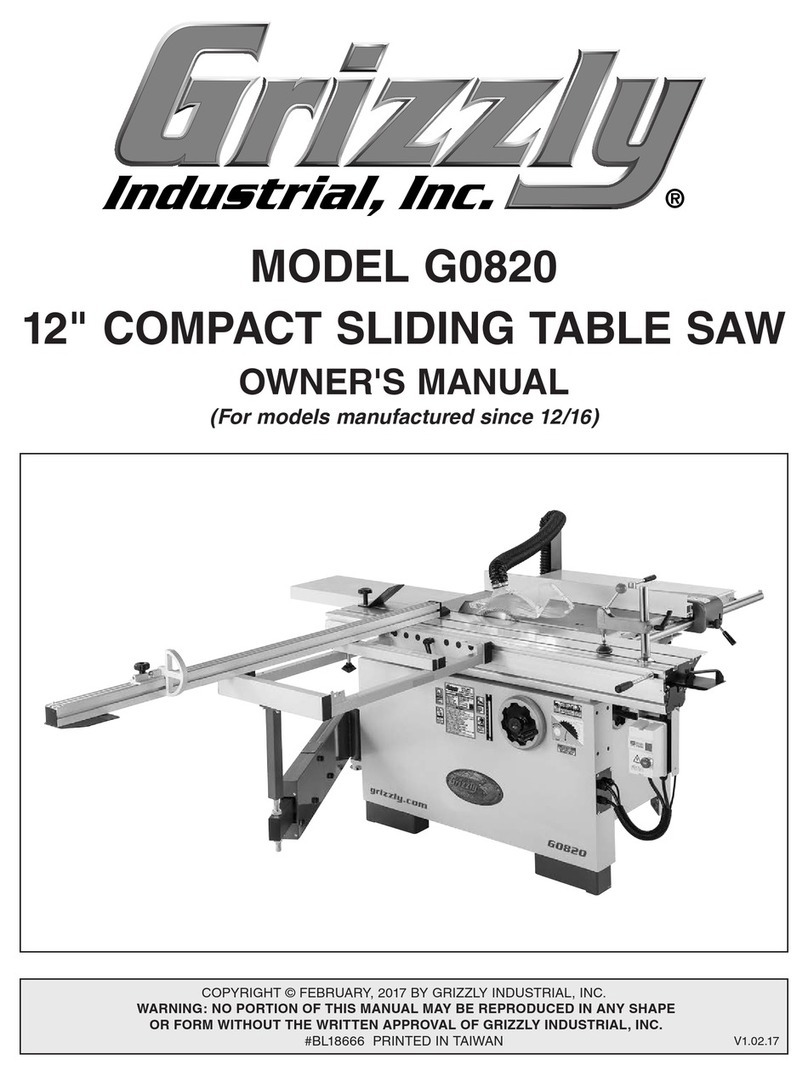 Grizzly G0820 owner's manual