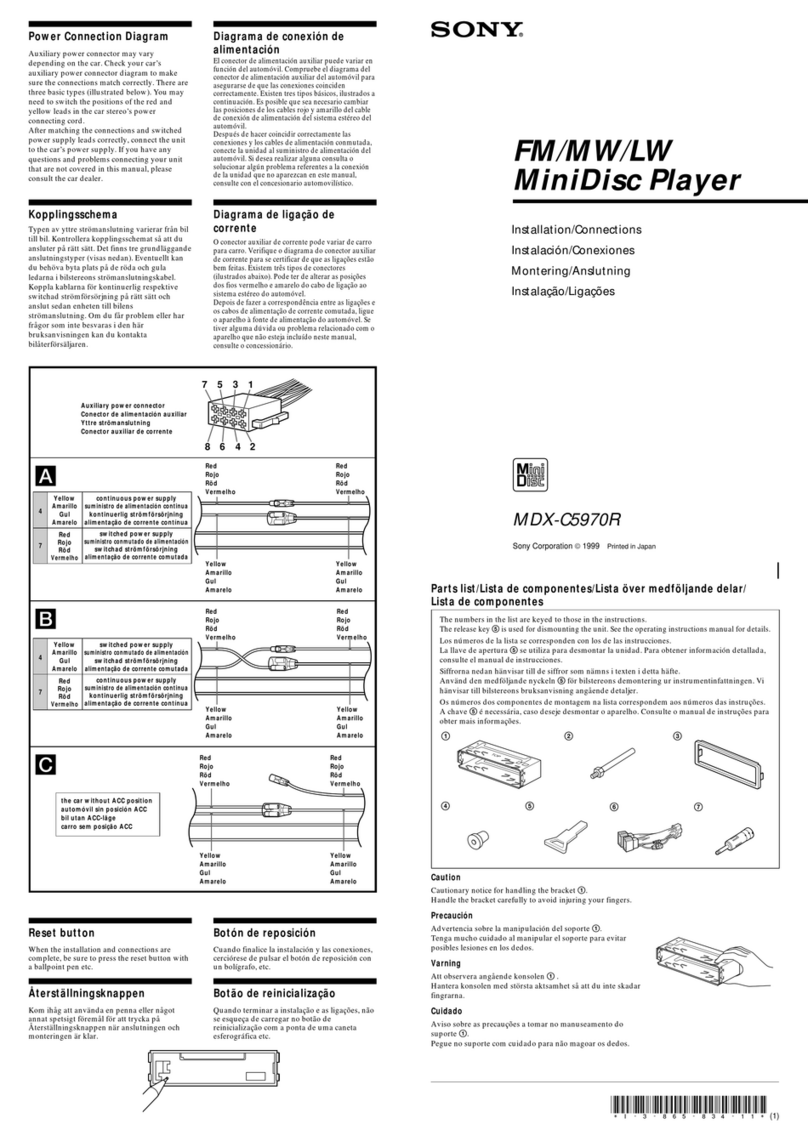 Sony MDX-C5970R installation instructions
