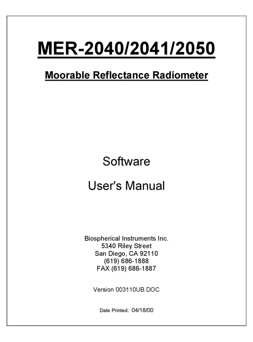 Biospherical Instruments Inc MER-2040 Software user manual