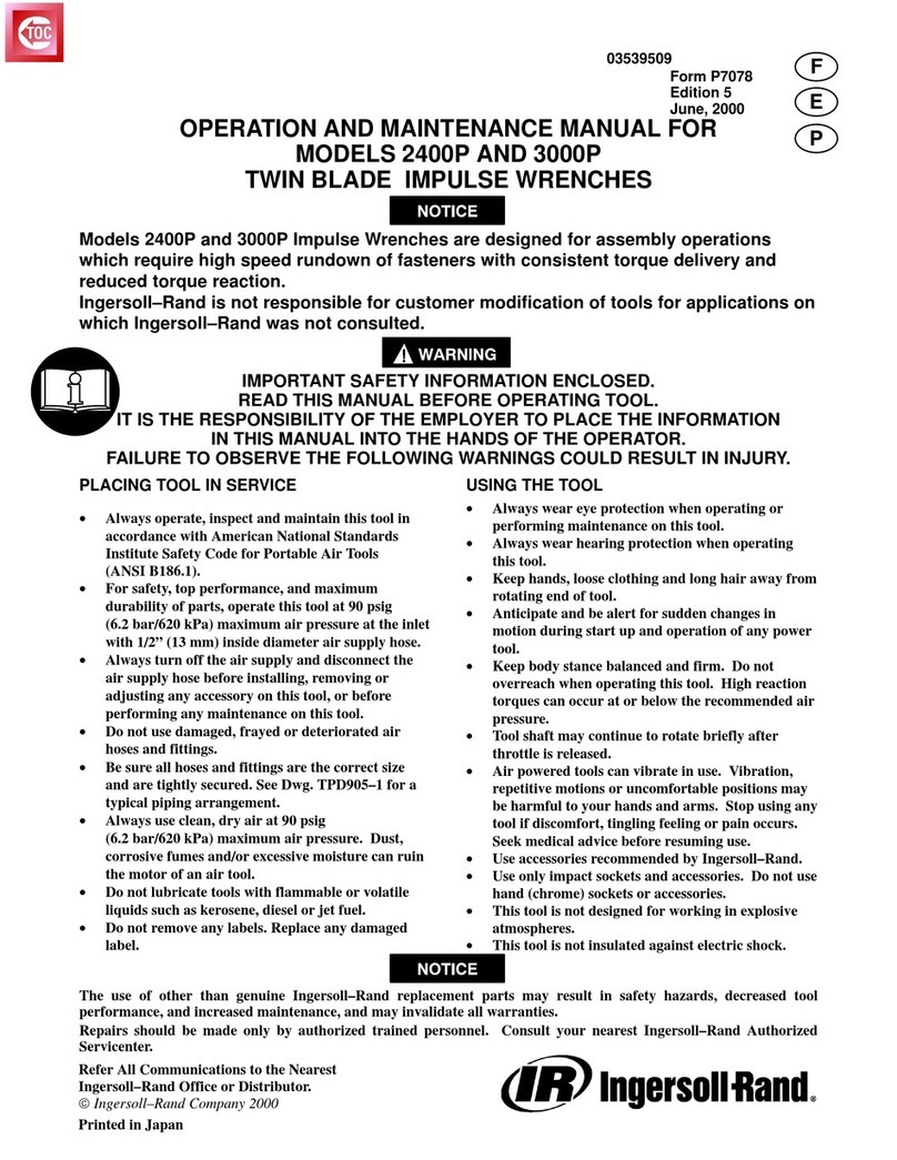 Ingersoll-Rand 2400P Operation and maintenance manual Ingersoll-Rand 2400P Operation and maintenance manual
