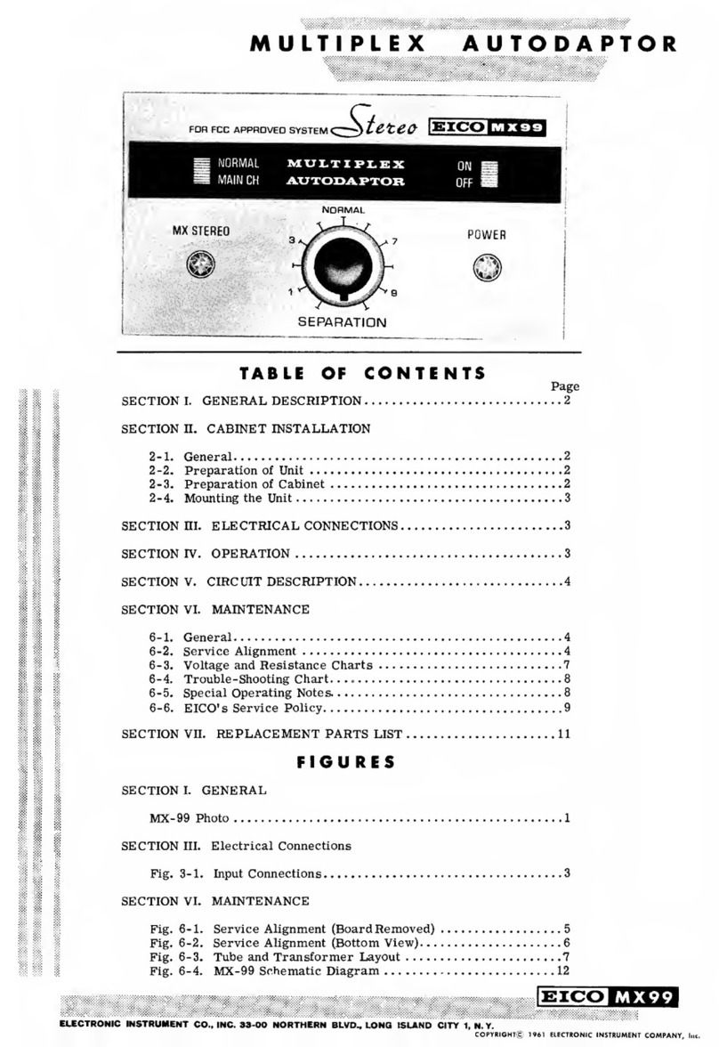 Eico MX-99 Instruction book