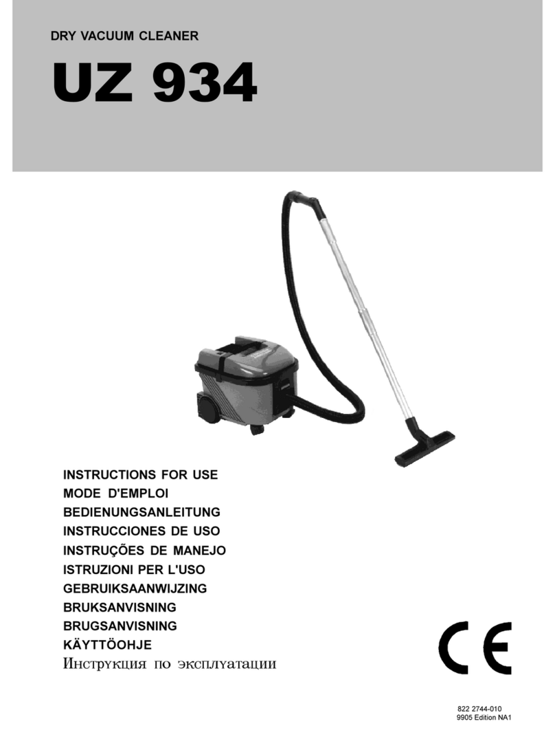 Nilfisk-Advance UZ 934 User manual