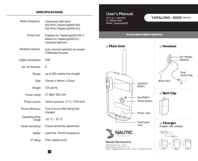 Nautic YAPALONG 4000 user manual