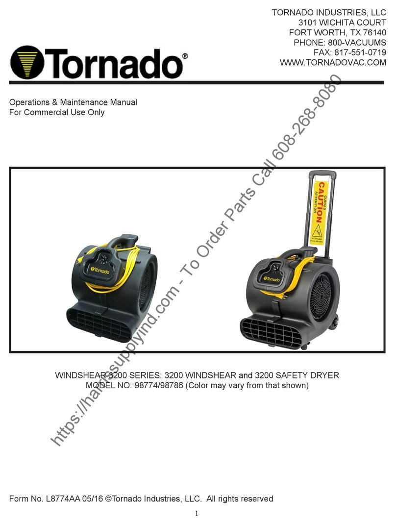 Tornado 98774 Operation & maintenance manual