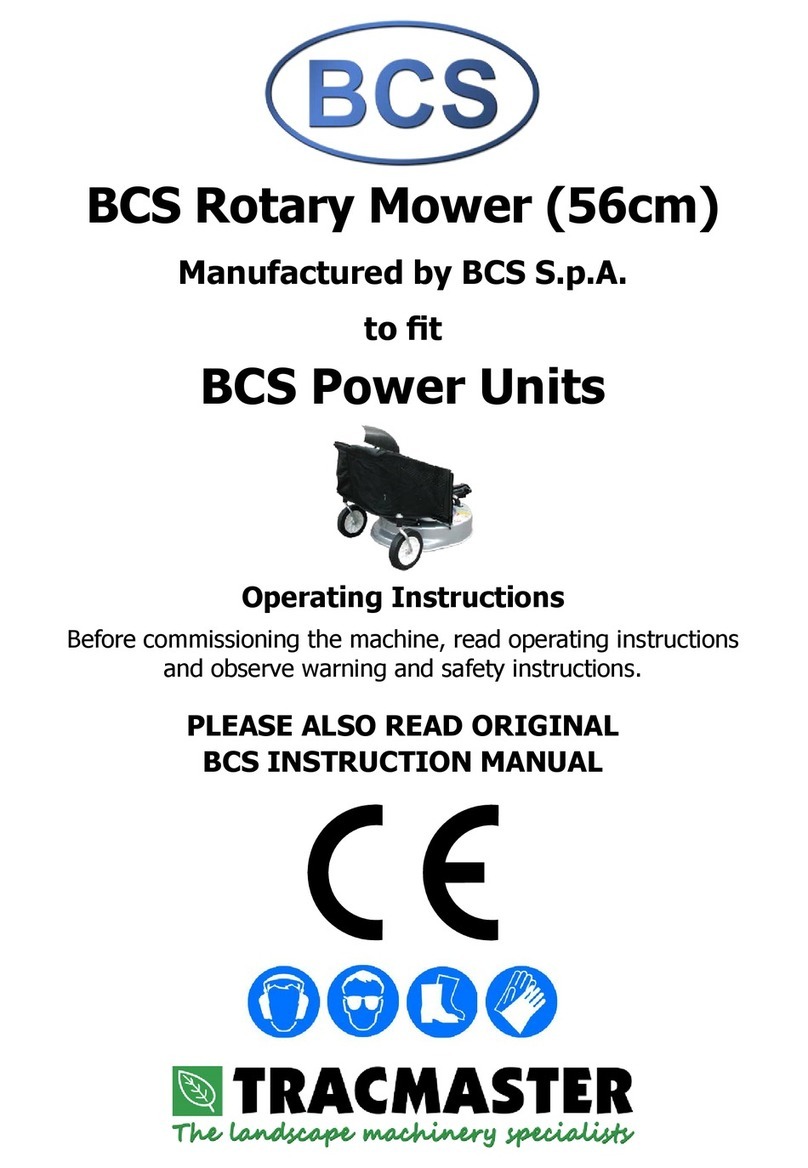 Tracmaster BCS 56cm Rotary Mower User manual