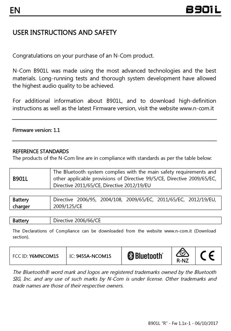 N-Com B901L User manual