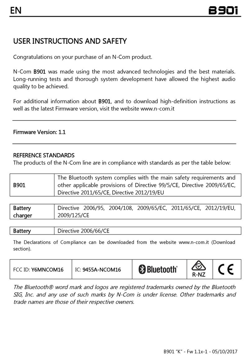 N-Com B901 User instructions
