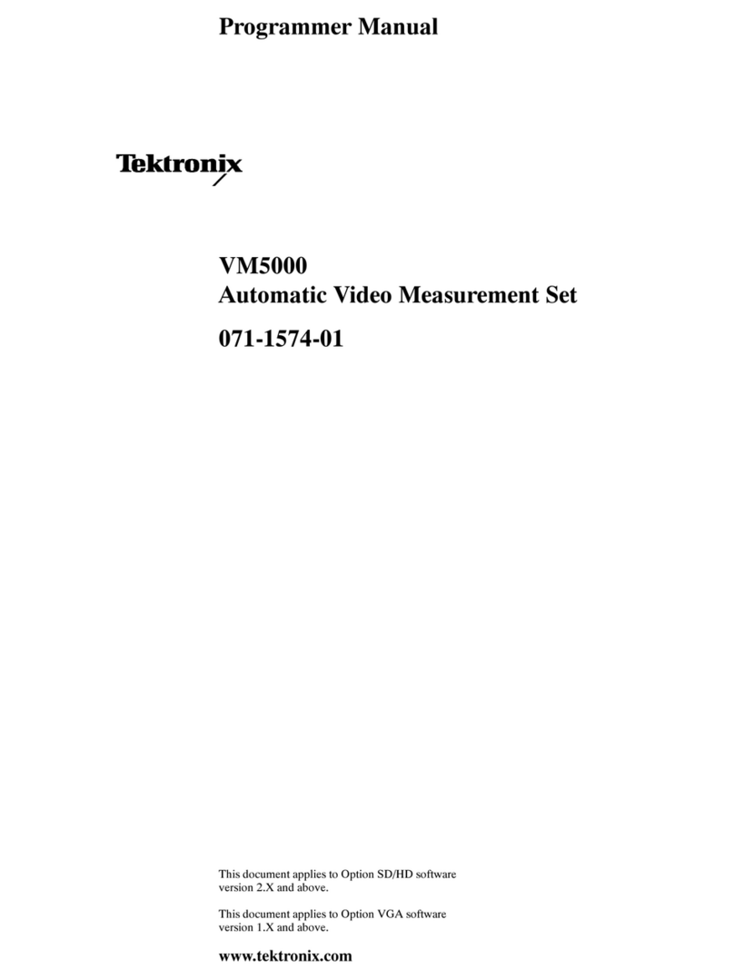 Tektronix VM5000 Series Programming manual