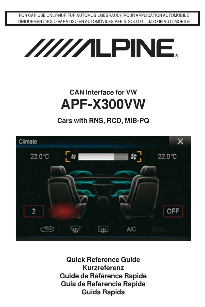Alpine APF-X300VW User manual