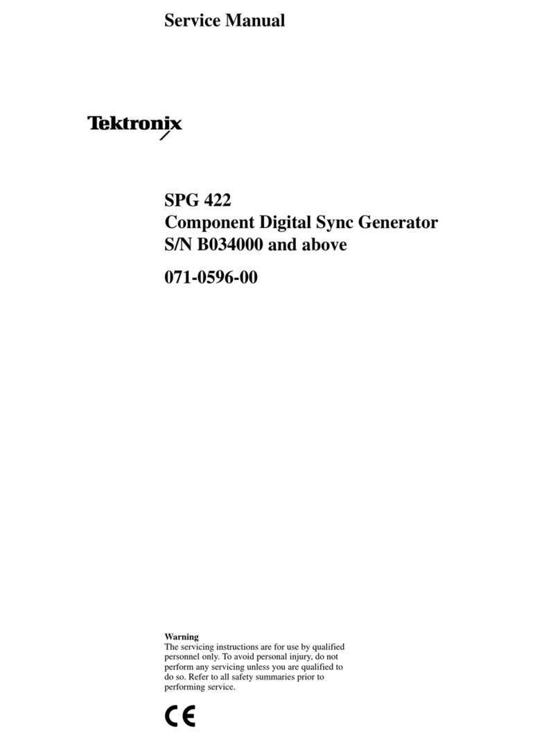 Tektronix SPG 422 User manual