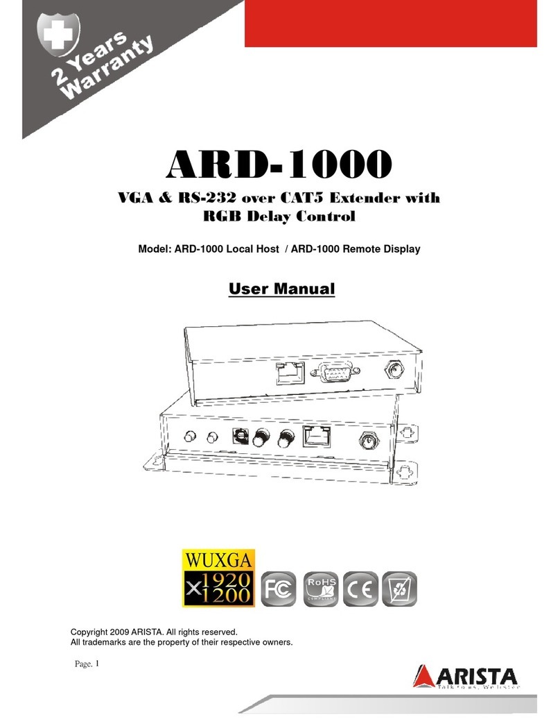Arista ARD-1000 Local Host user manual