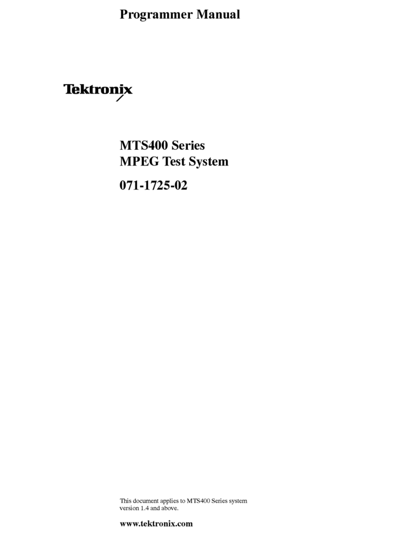 Tektronix MTS400 Series Programmer's manual