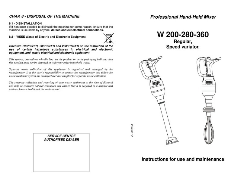 Sirman Ciclone W 200 Instructions for use and maintenance