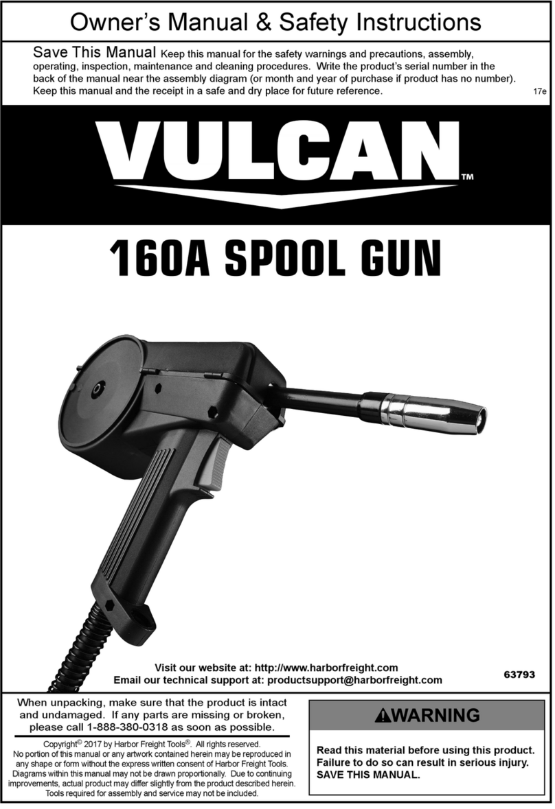 Harbor Freight Tools Vulcan VA-SPLG Assembly instructions