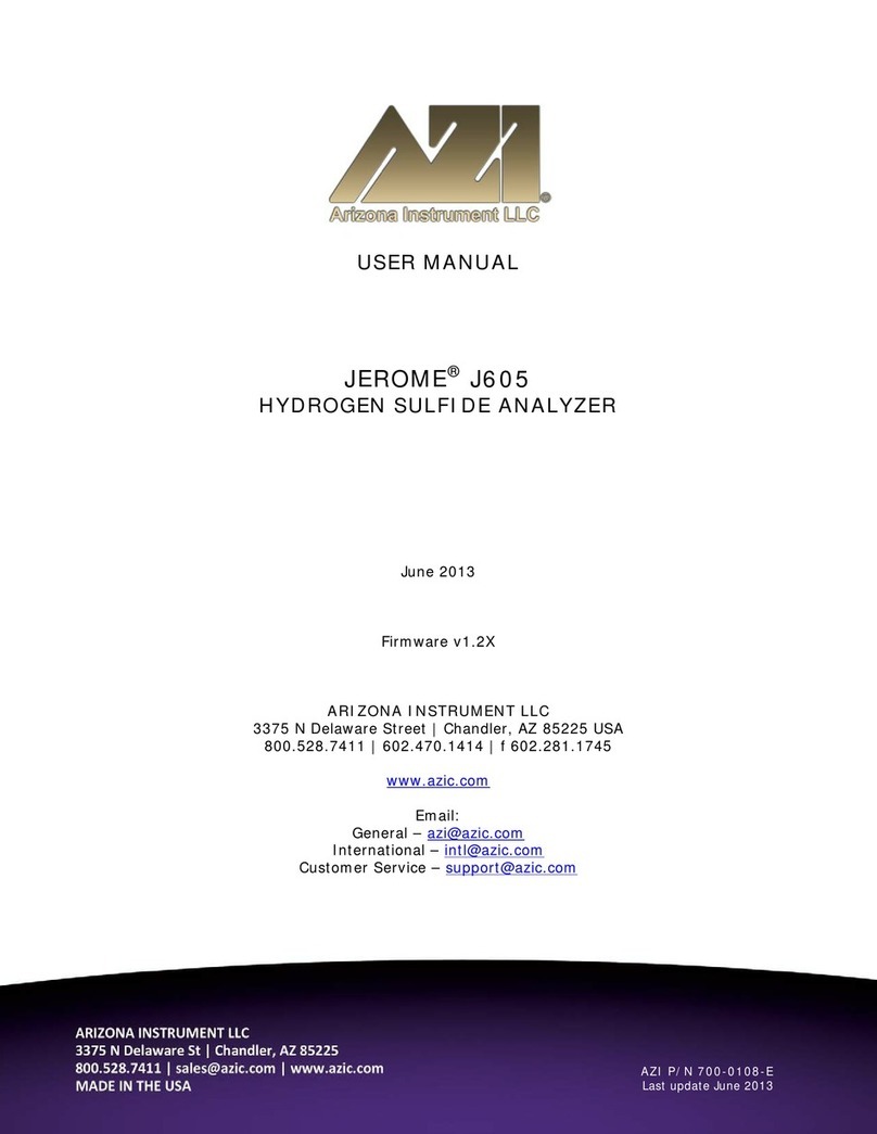 Arizona Instrument JEROME J605 user manual