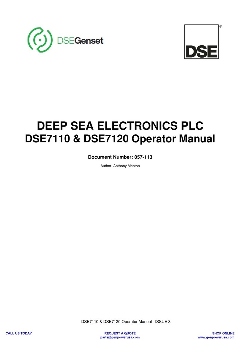 DSEGenset DSE7110 Installation and maintenance instructions