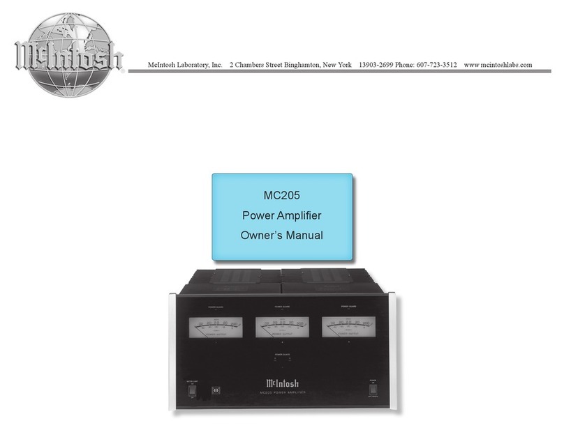 McIntosh MC205 User manual
