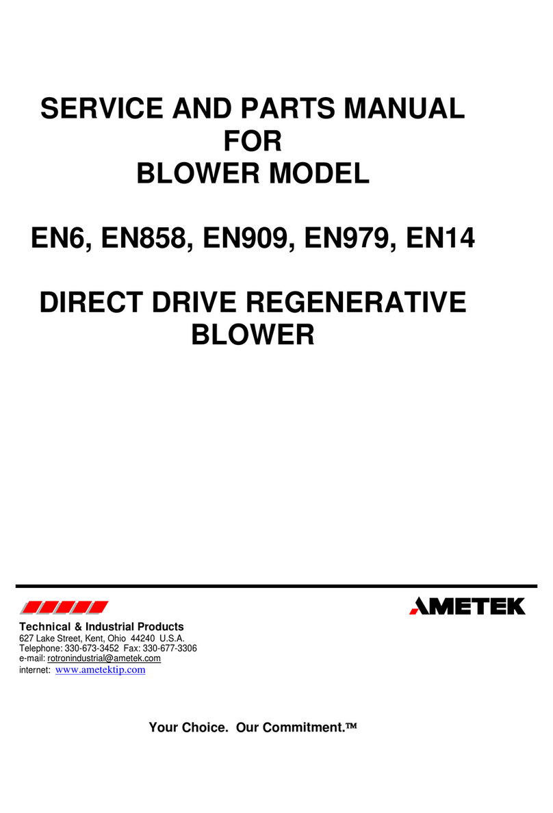 Ametek EN858 Service and parts manual