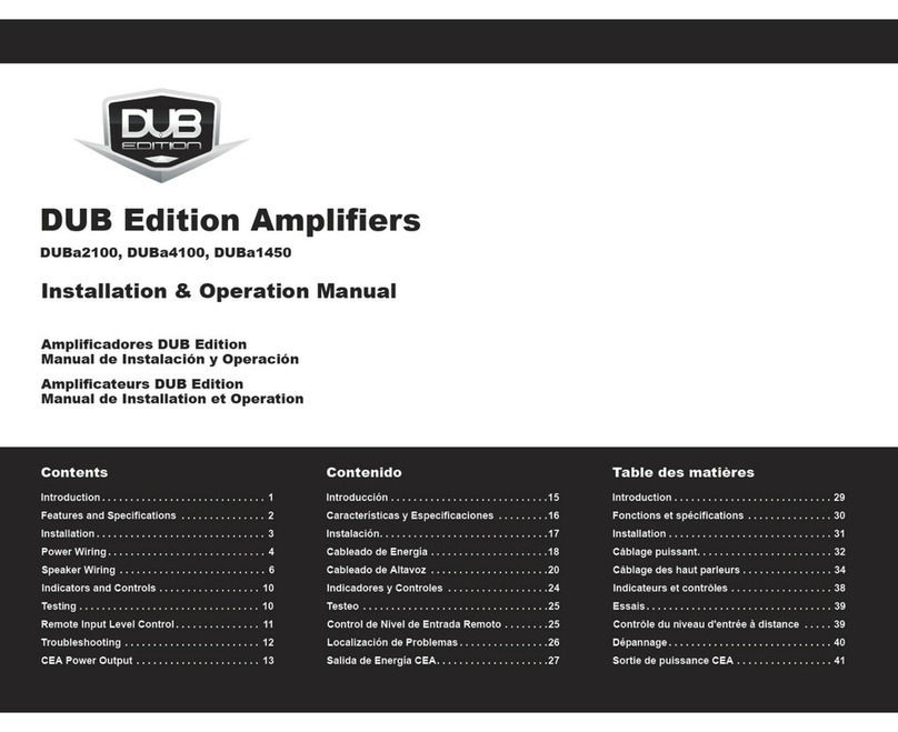 DUB Edition DUBa2100 Installation and operation manual