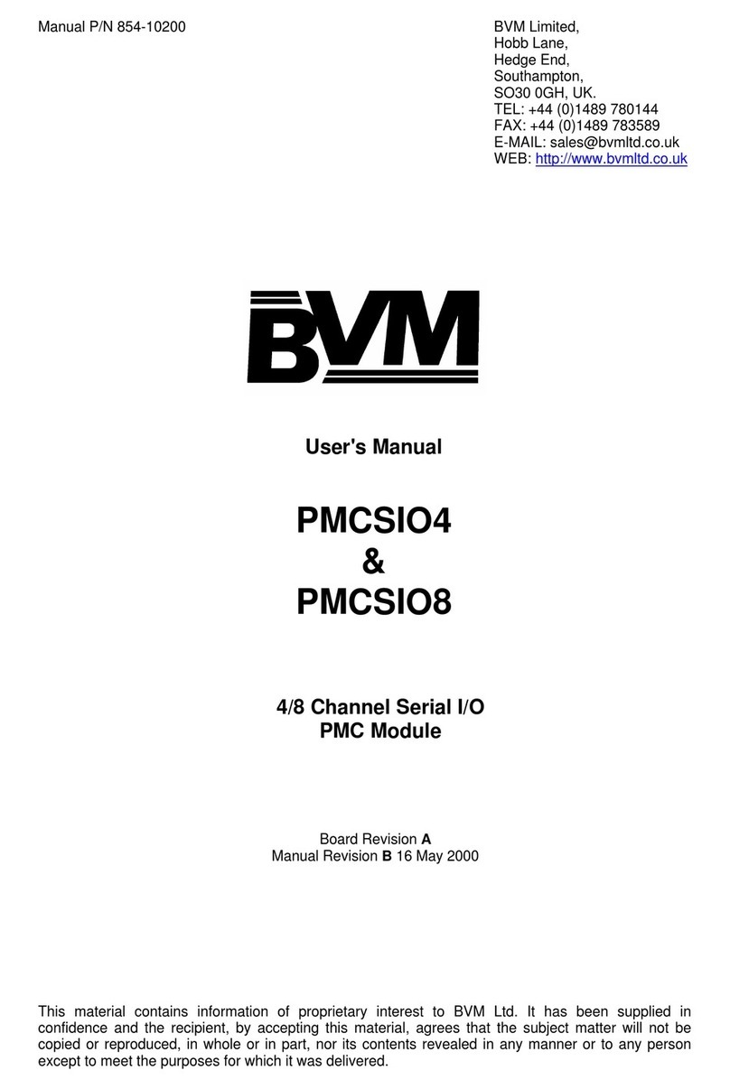 BVM PMCSIO4 User manual