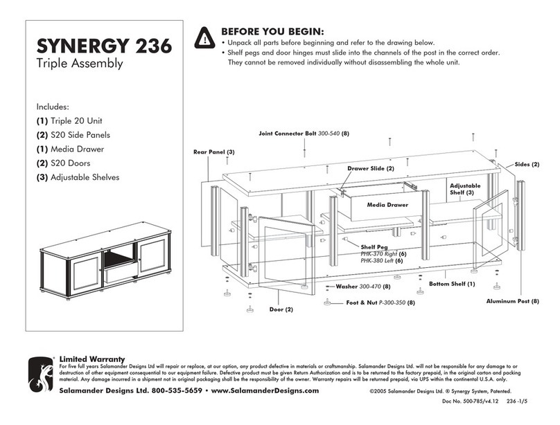 Salamander SYNERGY 236 Assembly instructions