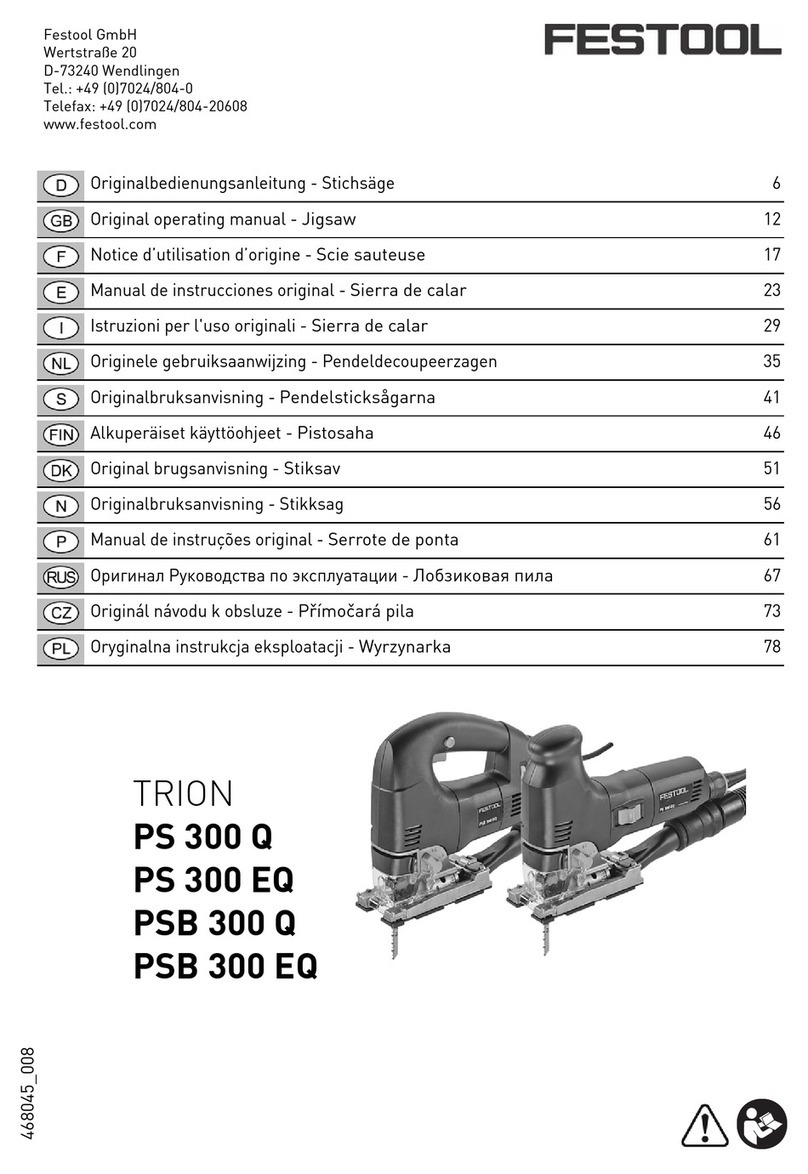 Festool Trion PS-300Q Installation instructions