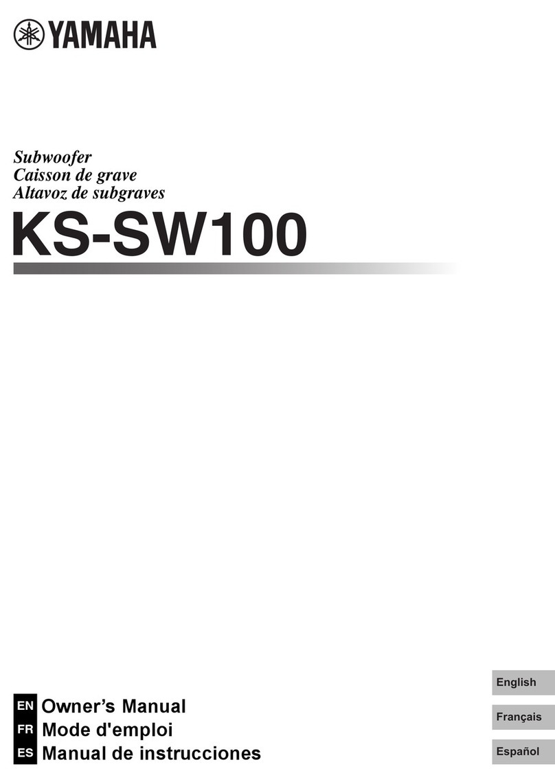 Yamaha KS-SW100 owner's manual