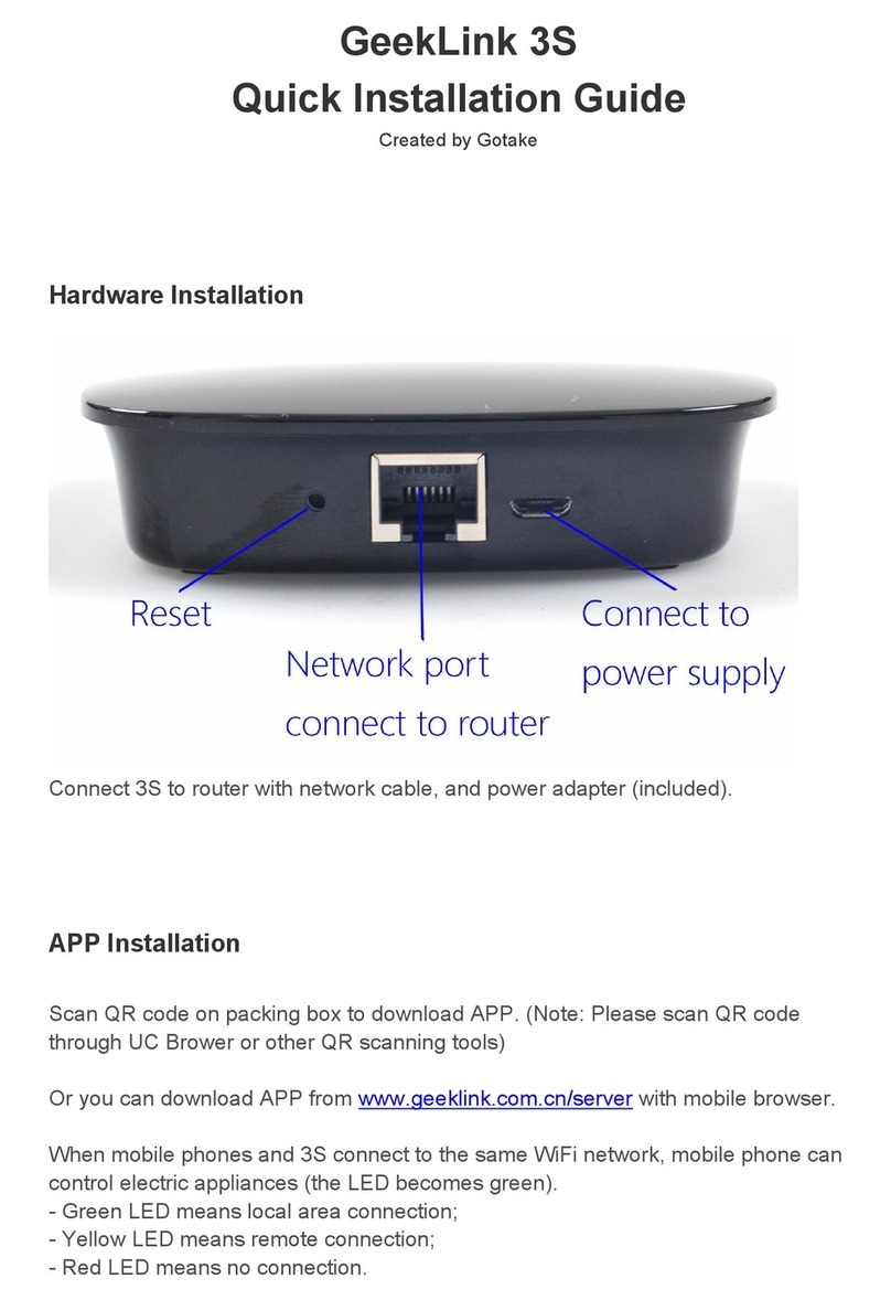 Geeklink RemoteBox 3S User manual