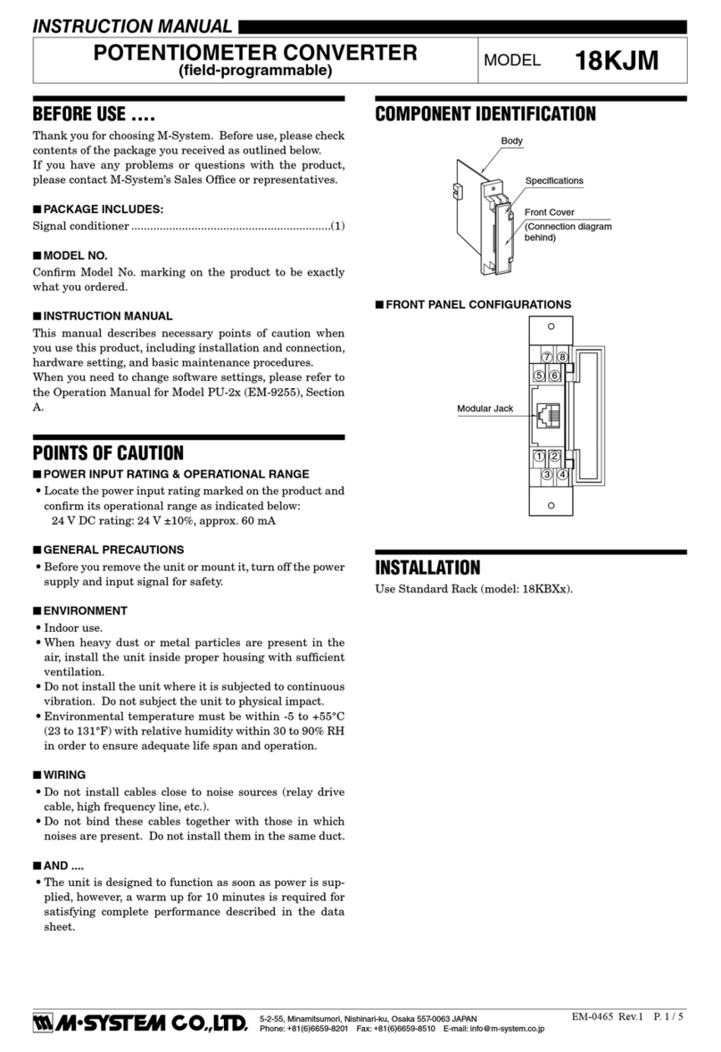 M-system 18KJM User manual