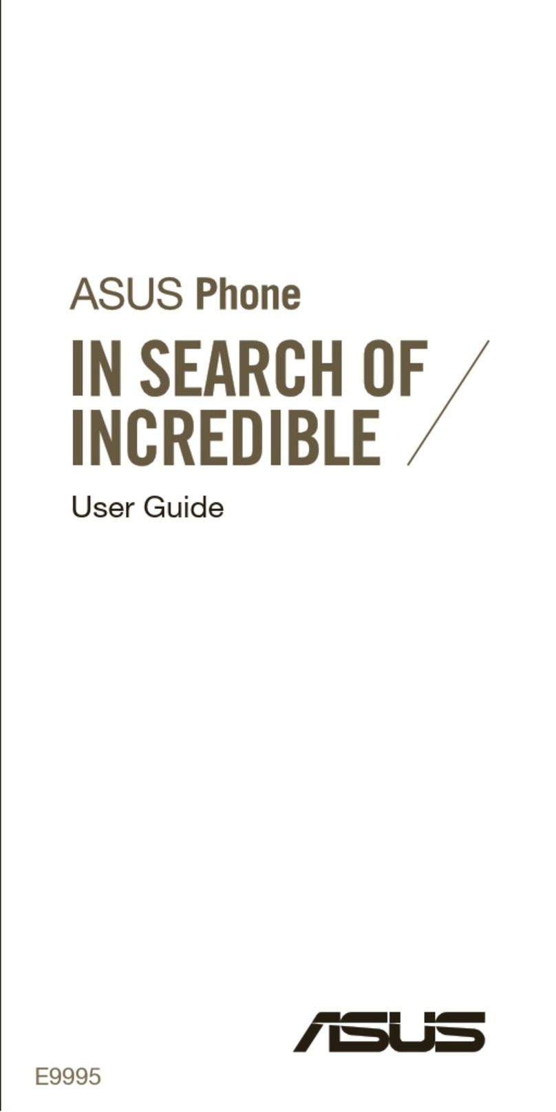 Asus E9995 User manual