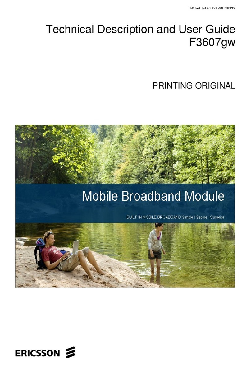 Ericsson F3607gw User manual