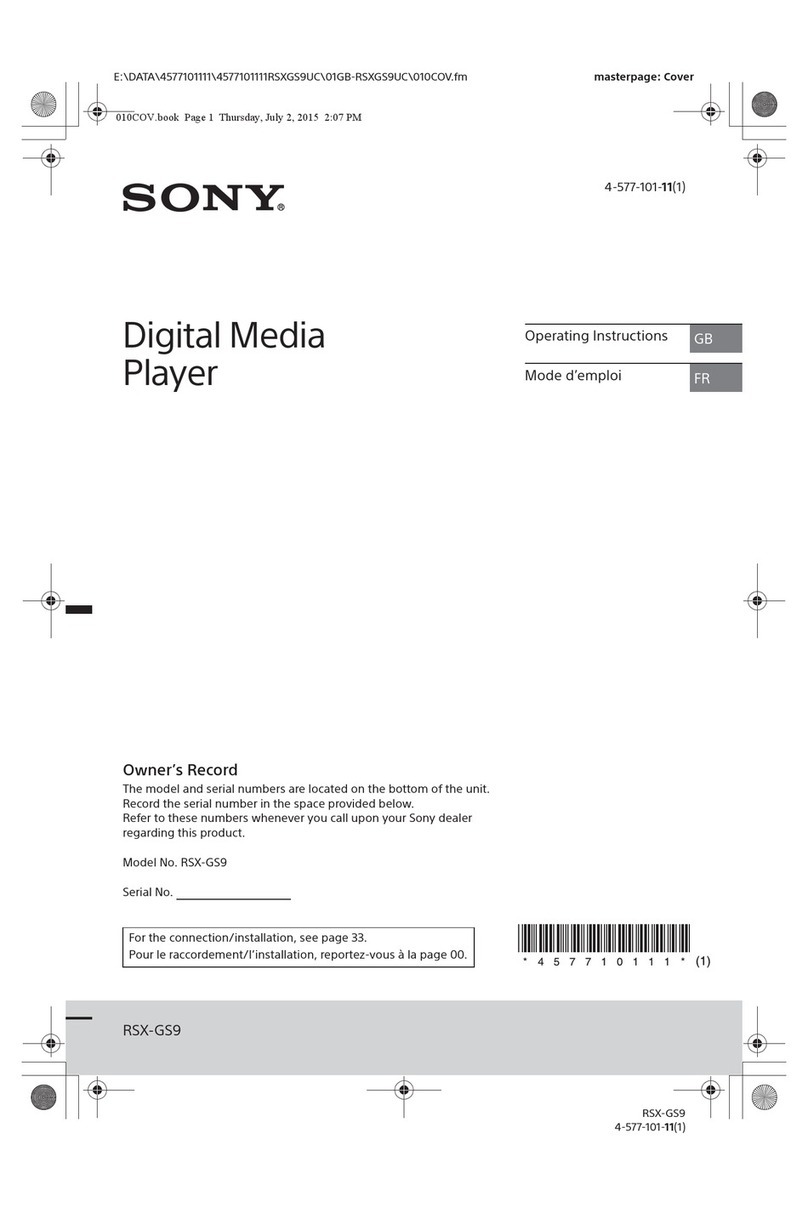 Sony RSX-GS9 User manual