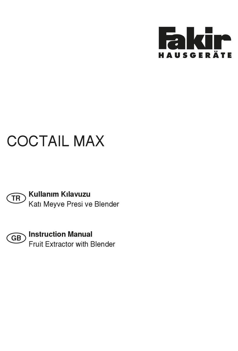 Fakir COCTAIL MAX instruction manual