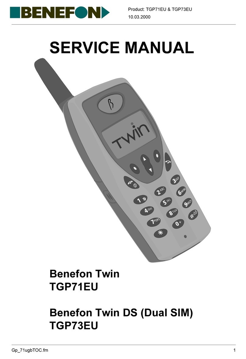 Benefon Twin TGP71EU Service manual